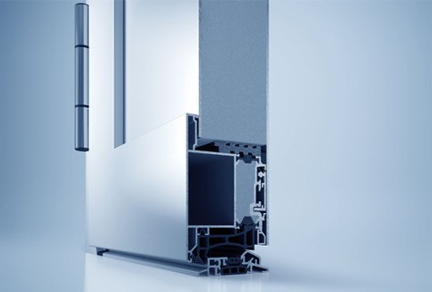 Le Corbusier voordeur - doorsnede van het voordeurprofiel inclusief vulling