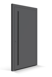 Le Corbusier voordeur - deurpaneel gris fonce 31-deurs greeplijst noir divoire