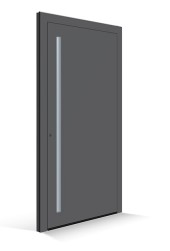 Le Corbusier voordeur - deurpaneel gris fonce 31 - greeplijst outremer pale