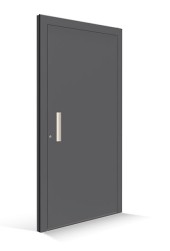 Le Corbusier voordeur - deurpaneel gris fonce 31 - greeplijst blanc ivoire