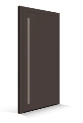 Le Corbusier voordeur - Deurpaneel terre dombre brulee - Handgreeplijst ombre naturelle moyenne
