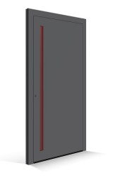 Le Corbusier voordeur - deurpaneel gris fonce 31 - greeplijst le rubis