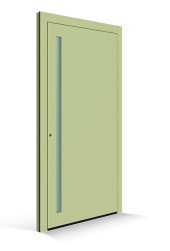 Le Corbusier voordeur - deurpaneel vert jaunce clair - greeplijst vert anglais clair