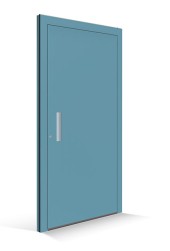 Le Corbusier voordeur - deurpaneel ceruleen vif - greeplijst outremer pale