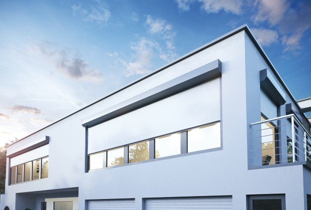 Rollladen-Vorbau-Wohnhaus-Flachdach