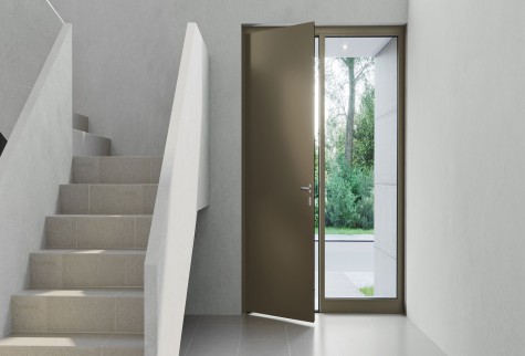 Designvielfalt-Eloxalfarben-Innenansicht Eingang Wohnhaus