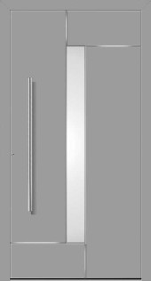 Haustuerfuellung-freigestellte Haustuer geschlossen Adeco Kora grau