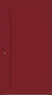 Haustuerfuellung-freigestellte Haustuer geschlossen RAL rot