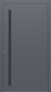 Haustuerfuellung-freigestellte Haustuer geschlossen RAL dunkel grau feinstruktur