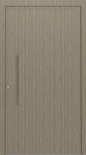 Haustuerfuellung-freigestellte Haustuer geschlossen Holzoptik Anteak