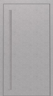 Haustuerfuellung-freigestellte Haustuer geschlossen Betonoptik mit langem Griff