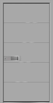 Haustuerfuellung-freigestellte Haustuer geschlossen OBUK Vitano grau