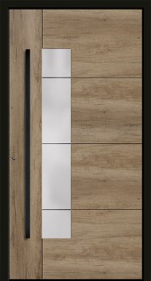 Haustuerfuellung-freigestellte Haustuer geschlossen Le Corbusier anthrazit rot