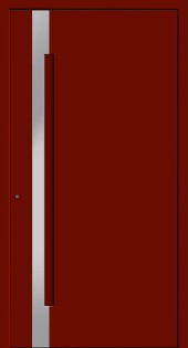 Haustuerfuellung-freigestellte Haustuer geschlossen Betonoptik mit langem Griff