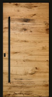 Haustuerfuellung-freigestellte Haustuer geschlossen Rostoptik