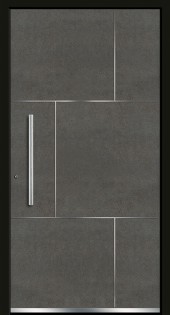 Haustuerfuellung-freigestellte Haustuer geschlossen Le Corbusier schwarz