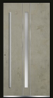 Haustuerfuellung-freigestellte Haustuer geschlossen RAL rot