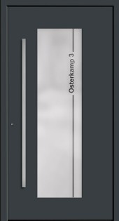 Haustuerfuellung-freigestellte Haustuer geschlossen Holzoptik Kirsche hell